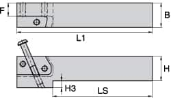 Left Hand Indexable Grooving Toolholder MPN:1600246