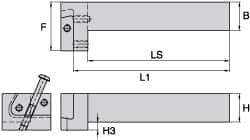 Left Hand Indexable Grooving Toolholder MPN:1600264