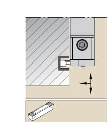 Indexable Grooving-Cutoff Toolholder: A4ENN160305, 3 mm Min Groove Width, 5 mm Max Depth of Cut, Neutral MPN:2414139