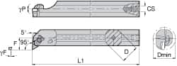 Indexable Profiling Toolholder: Internal, 5 ° MPN:1095910