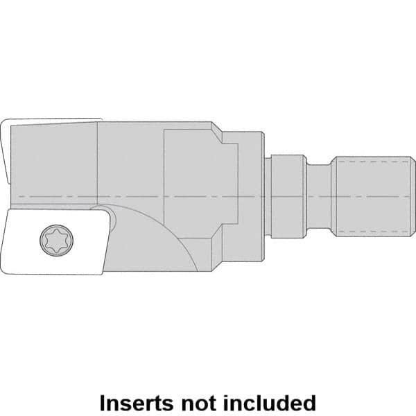 16mm Cut Diam, 8.5mm Max Depth, M8 Modular Connection Shank, 25.21mm OAL, Indexable Square-Shoulder End Mill MPN:1888426