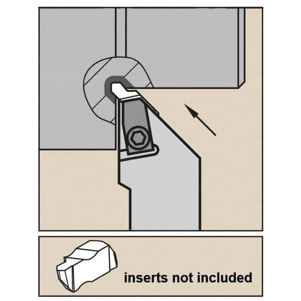 Indexable Threading Toolholder: Internal & External, Left Hand, 1 x 1