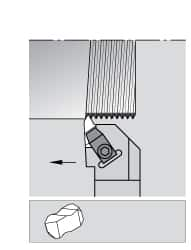 Indexable Threading Toolholder: Internal & External, Right Hand, 1 x 1