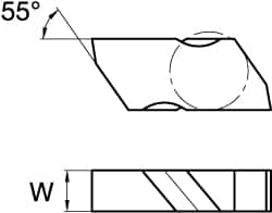 Grooving Insert: NBD2 K313, Solid Carbide MPN:1113180