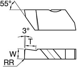 Grooving Insert: NGD4250 K313, Solid Carbide MPN:1114463