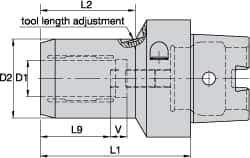 Hydraulic Tool Chuck: HSK63C, Taper Shank, 32 mm Hole MPN:1191022