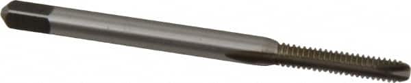 Spiral Point Tap: #4-40, UNC, 2 Flutes, Bottoming, 2B/3B, High Speed Steel, Bright Finish MPN:1540453