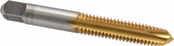 Spiral Point Tap: 3/8-16, UNC, 3 Flutes, Plug, 3B, High Speed Steel, TiN Finish MPN:1544854