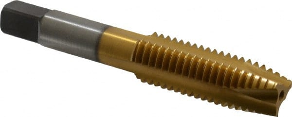 Spiral Point Tap: 5/8-11, UNC, 3 Flutes, Plug, 3B, High Speed Steel, TiN Finish MPN:1545209