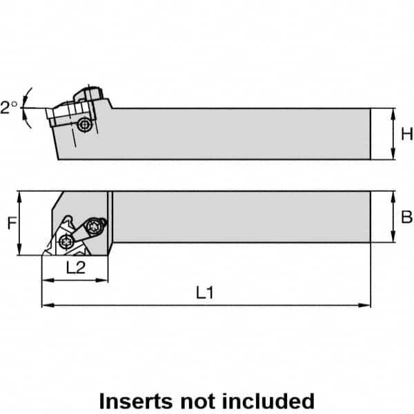 Indexable Threading Toolholder: External, Right Hand, 1.2598 x 1.2598