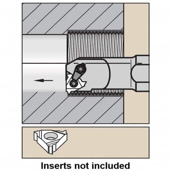 Indexable Threading Toolholder: Internal, Right Hand, 0.7409 x 0.7874