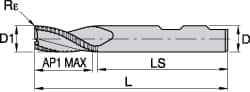 Corner Radius End Mill: 0.2362