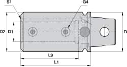 Boring Bar Modular Adapter: 1.5748