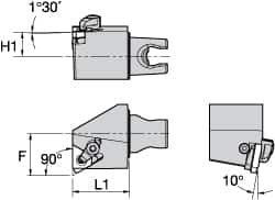 Size KM25, 30mm Head Length, 22mm Ctr to Cutting Edge, Right Hand External Modular Threading Cutting Unit Head MPN:2399506