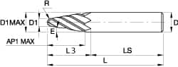 Tapered End Mill: 4 ° MPN:2627513