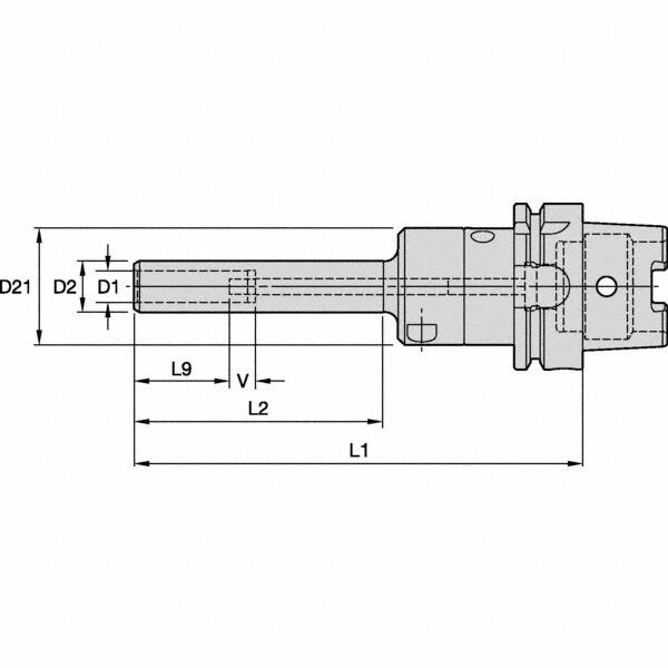 Hydraulic Tool Chuck: HSK40A, Taper Shank, 10 mm Hole MPN:3061266