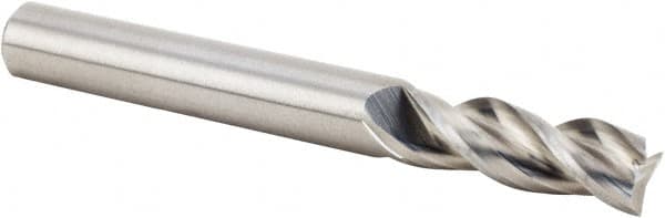 Square End Mill: 0.2362'' Dia, 0.6299'' LOC, 0.2362'' Shank Dia,  1.9685'' OAL, 3 Flutes, Solid Carbide MPN:3637432