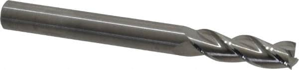 Square End Mill: 1/4'' Dia, 3/4'' LOC, 1/4'' Shank Dia, 2-1/2'' OAL, 3 Flutes, Solid Carbide MPN:3854632