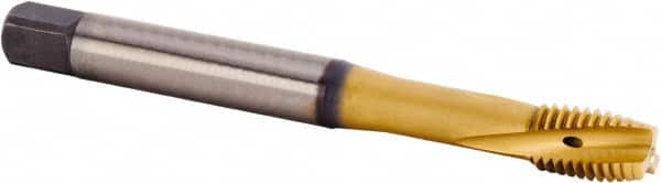 Spiral Flute Tap: M10x1.50 Metric, 3 Flutes, Plug, 6HX Class of Fit, Powdered Metal, TiCN/TiN Coated MPN:4028491