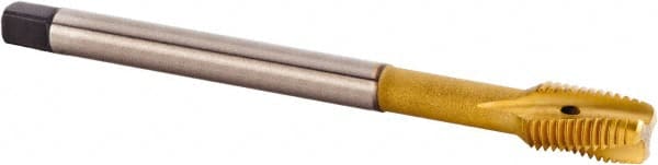 Spiral Flute Tap: M10x1.00 Metric Fine, 3 Flutes, Plug, 6HX Class of Fit, Powdered Metal, TiCN/TiN Coated MPN:4028507