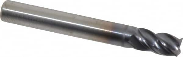 Square End Mill: 3/16'' Dia, 5/16'' LOC, 3/16'' Shank Dia, 1-1/2'' OAL, 4 Flutes, Solid Carbide MPN:4047702