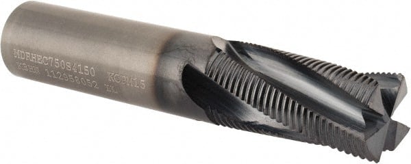 Square End Mill: 3/4'' Dia, 1-1/2'' LOC, 3/4'' Shank Dia, 4'' OAL, 4 Flutes, Solid Carbide MPN:4048699