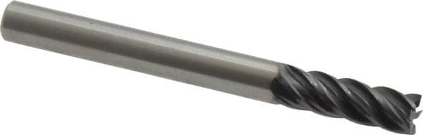 Square End Mill: 1/4'' Dia, 3/4'' LOC, 1/4'' Shank Dia, 2-1/2'' OAL, 5 Flutes, Solid Carbide MPN:4048714