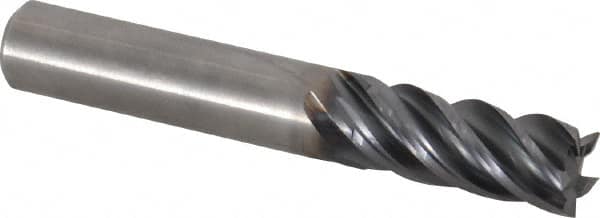 Square End Mill: 3/8'' Dia, 7/8'' LOC, 3/8'' Shank Dia, 2-1/2'' OAL, 5 Flutes, Solid Carbide MPN:4048720