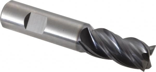 Square End Mill: 3/4'' Dia, 1-1/2'' LOC, 3/4'' Shank Dia, 4'' OAL, 4 Flutes, Solid Carbide MPN:4067273