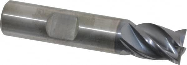 Square End Mill: 1/2'' Dia, 5/8'' LOC, 1/2'' Shank Dia, 2-1/2'' OAL, 4 Flutes, Solid Carbide MPN:4071900