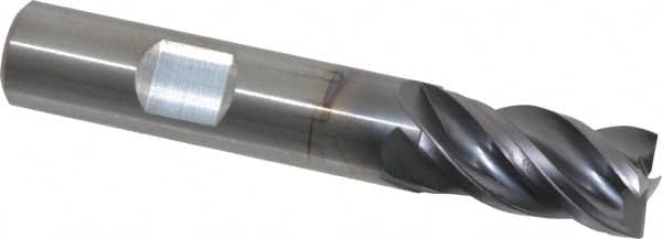 Square End Mill: 1/2'' Dia, 1'' LOC, 1/2'' Shank Dia, 3'' OAL, 4 Flutes, Solid Carbide MPN:4071908