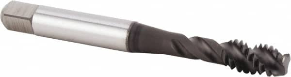 Spiral Flute Tap: 1/4-20 UNC, 3 Flutes, Modified Bottoming, 2BX Class of Fit, Powdered Metal, TiN/CrC/C Coated MPN:4116769