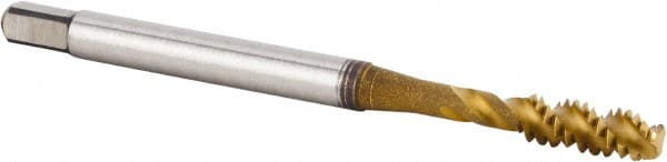 Spiral Flute Tap: #8-32 UNC, 3 Flutes, Modified Bottoming, 3BX Class of Fit, Powdered Metal, TiCN/TiN Coated MPN:4116839