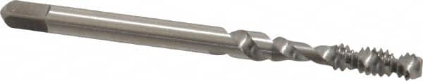 Spiral Flute Tap: #6-32, UNC, 2 Flute, Bottoming, 2B Class of Fit, Vanadium High Speed Steel, Bright/Uncoated MPN:4129991