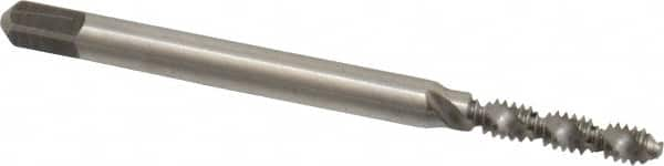 Spiral Flute Tap: #4-40, UNC, 2 Flute, Bottoming, 2B & 3B Class of Fit, Vanadium High Speed Steel, Bright/Uncoated MPN:4130058