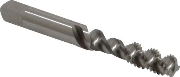 Spiral Flute Tap: M8 x 1.25, Metric Coarse, 3 Flute, Bottoming, 6H Class of Fit, Vanadium High Speed Steel, Bright/Uncoated MPN:4130448