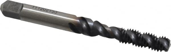 Spiral Flute Tap: M6 x 1.00, Metric Coarse, 3 Flute, Bottoming, 6H Class of Fit, Vanadium High Speed Steel, TICN Finish MPN:4130506