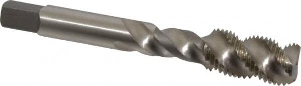 Spiral Flute Tap: 1/2-20, UNF, 3 Flute, Bottoming, 3B Class of Fit, Vanadium High Speed Steel, Bright/Uncoated MPN:4130590