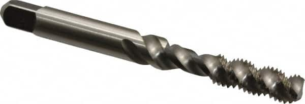 Spiral Flute Tap: 1/4-28, UNF, 3 Flute, Bottoming, 3B Class of Fit, Vanadium High Speed Steel, Bright/Uncoated MPN:4130622