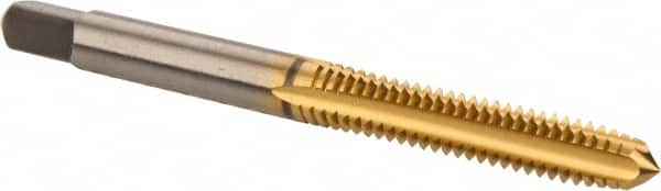 #12-24 Plug RH 2B/3B H3 TiN High Speed Steel 4-Flute Straight Flute Hand Tap MPN:4130715