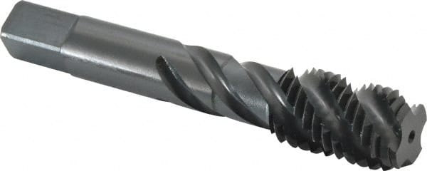 Spiral Flute Tap: 3/4-10, UNC, 4 Flute, Bottoming, Vanadium High Speed Steel, Oxide Finish MPN:4130789