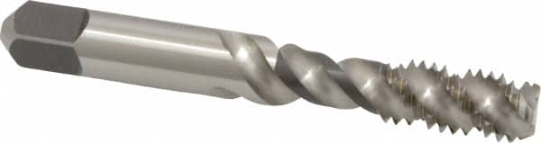 Spiral Flute Tap: 3/8-16, UNC, 3 Flute, Bottoming, 3B Class of Fit, Vanadium High Speed Steel, Bright/Uncoated MPN:4131043