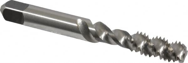 Spiral Flute Tap: 5/16-18, UNC, 3 Flute, Bottoming, 3B Class of Fit, Vanadium High Speed Steel, Bright/Uncoated MPN:4131075