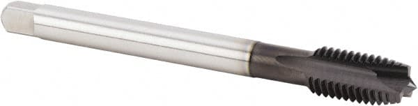 Spiral Point Tap: M12x1.75 Metric, 3 Flutes, Plug Chamfer, 6H Class of Fit, High-Speed Steel-E, DLC Coated MPN:4159937
