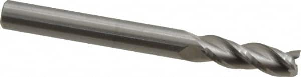 Square End Mill: 1/4'' Dia, 3/4'' LOC, 1/4'' Shank Dia, 2-1/2'' OAL, 3 Flutes, Solid Carbide MPN:5059219