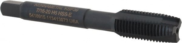 Spiral Point Tap: 7/16-20 UNF, 3 Flutes, Plug Chamfer, High-Speed Steel-E, Oxide Coated MPN:5416915