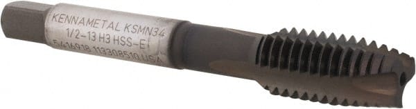 Spiral Point Tap: 1/2-13 UNC, 3 Flutes, Plug Chamfer, 3B Class of Fit, High-Speed Steel-E, TiN,CrC MPN:5416918