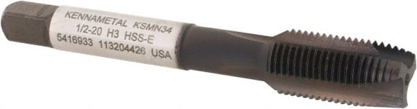 Spiral Point Tap: 1/2-20 UNF, 3 Flutes, Plug Chamfer, 3B Class of Fit, High-Speed Steel-E, TiN,CrC MPN:5416933