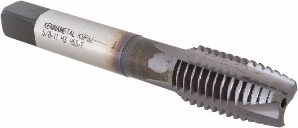 Spiral Point Tap: 5/8-11 UNC, 3 Flutes, Plug Chamfer, 3B Class of Fit, High-Speed Steel-E, TiCN MPN:5416942