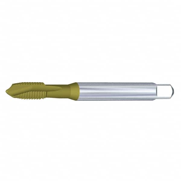Spiral Point Tap: M2x0.4 Metric, 2 Flutes, Plug Chamfer, 6G Class of Fit, High-Speed Steel-E, Oxide Coated MPN:5417207